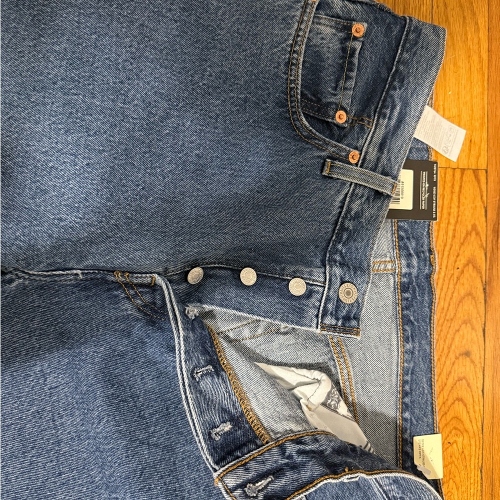 Levi's Women's 501 90s Ankle Blue Straight Jeans - Picture 10 of 11